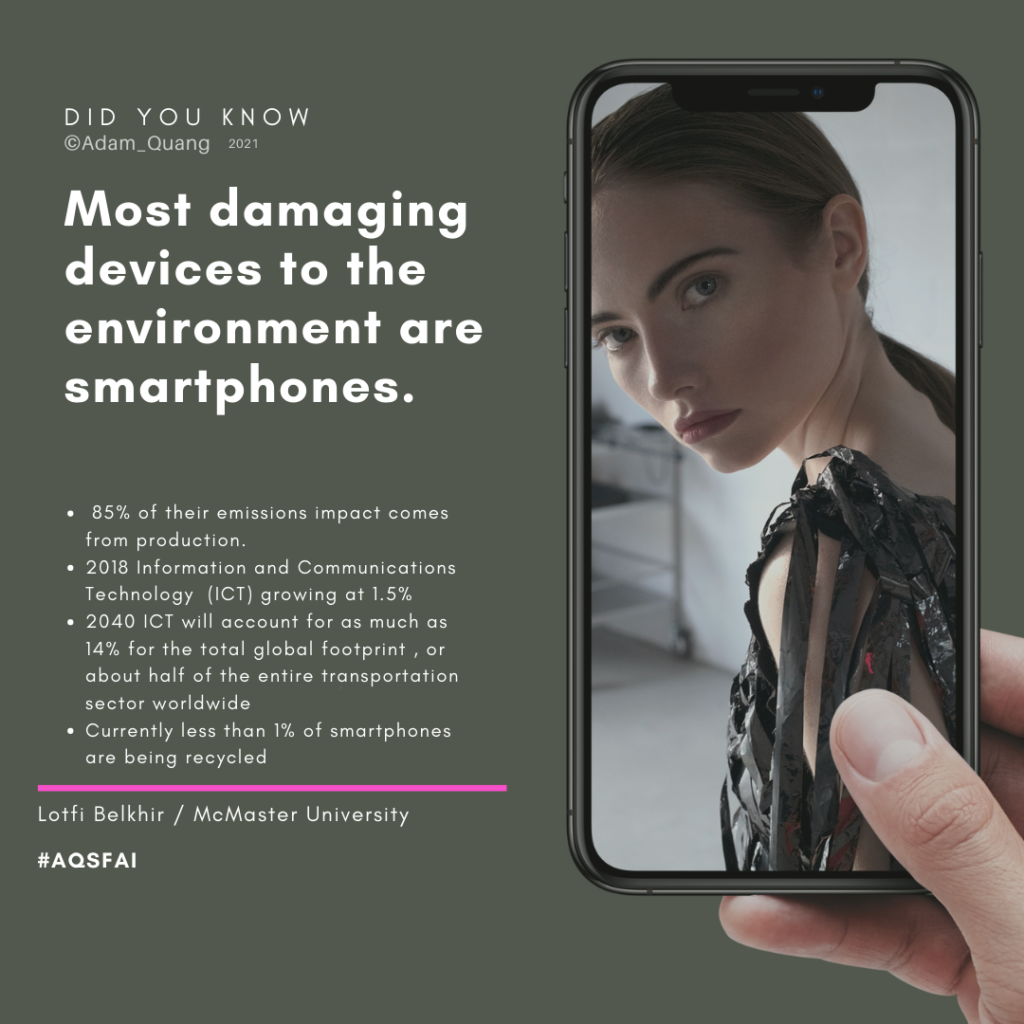 VHSdress The most damaging devices to the environment are smartphones - Sustainable Quote v1