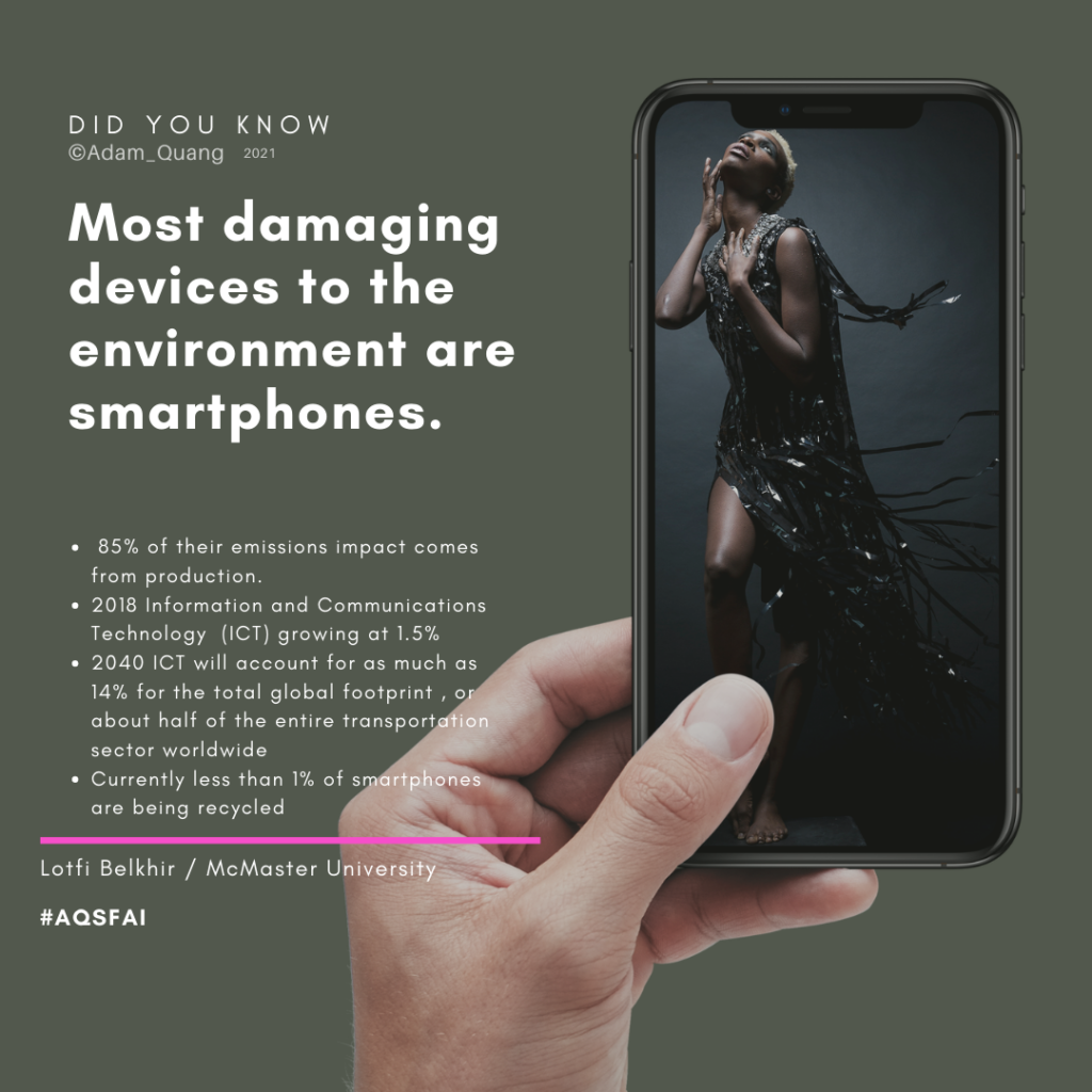 VHSdress The most damaging devices to the environment are smartphones - Sustainable Quote v2